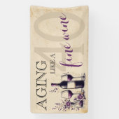 Veroudering als een fijne wijn 40ste verjaardag spandoek (Verticaal)