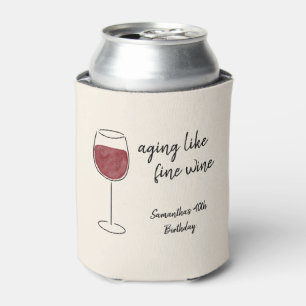 Veroudering als fijne wijn rode wijn glas verjaard blikjeskoeler
