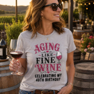 Veroudering als Fijne Wijn Verjaardag Custom Faux Tri-Blend Shirt