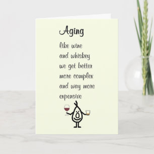 Veroudering Een grappig Gelukkig Verjaardagsgedich Kaart