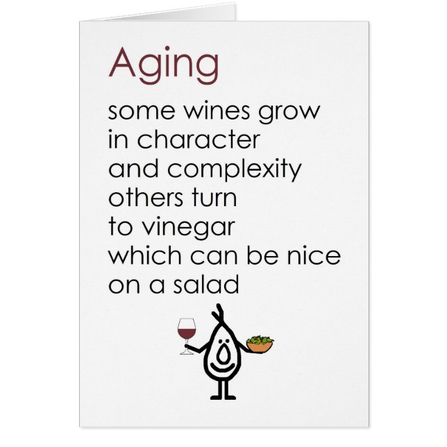 Veroudering - een leuk verjaardagsgedicht (Voorkant)