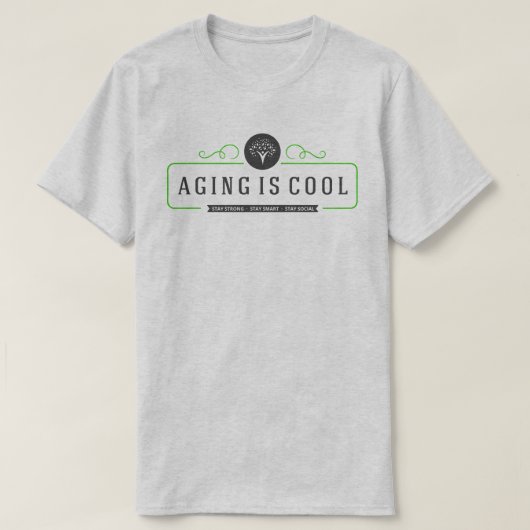 Veroudering is Cool T-shirt - Hether Grey T-Shirt (Design voorkant)
