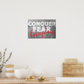 Verover elke dag angst, Inspirerend Poster (Keuken)