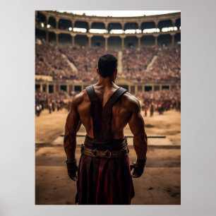 Verover het Colosseum: Oude Gladiator Arena Pos Poster