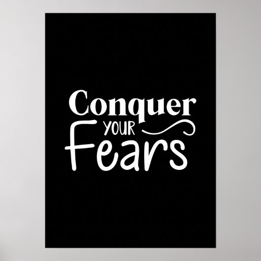 Verover uw angsten - Gym, Hustle, Succes Poster (Voorkant)