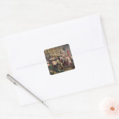 Veroveraars van Bastille voor het Hotel de Vierkante Sticker (Envelop)