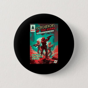 Veroveraars van de sterren - Retro stripboek Hoesj Ronde Button 5,7 Cm