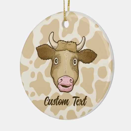 Veroverd Koe keramisch Ornament (Links)