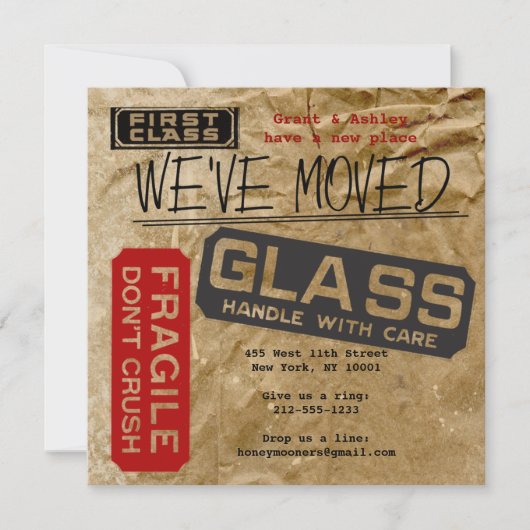 Verpak het! Aankondiging verhuizing (Voorkant)