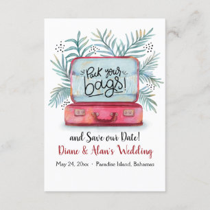 Verpak je zakken Bespaar de datum aankondiging