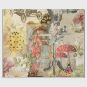 verpakkend capricieus document cadeaupapier (Vlak)