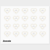 Verpakking gemaakt met Love Gold Effect Business P Hart Sticker (Vel)