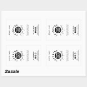 Verpakking Logo Dank u Verzenddoos Verzegeling Lab Rechthoekige Sticker (Vel)