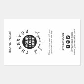 Verpakking Logo Dank u Verzenddoos Verzegeling Lab Rechthoekige Sticker (Voorkant)