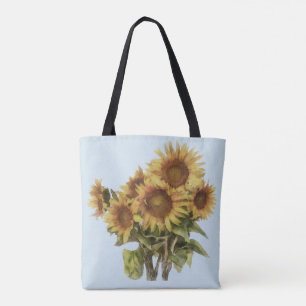Verpakking met zonnebloemen tote bag