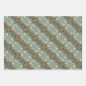 Verpakking Papier set van 3 vellen Gingko bladeren (Voorkant)