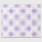 Verpakking Papier Violet Polka stippen op wit (Vlak)