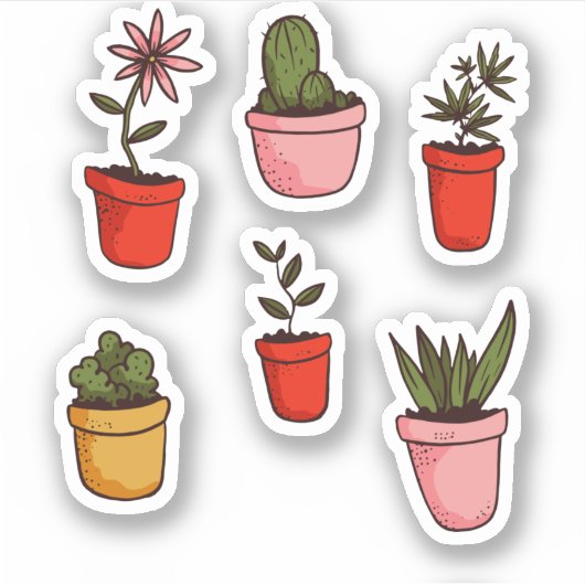 Verpakking Potlood Planten and Succulents Sticker (Voorkant)