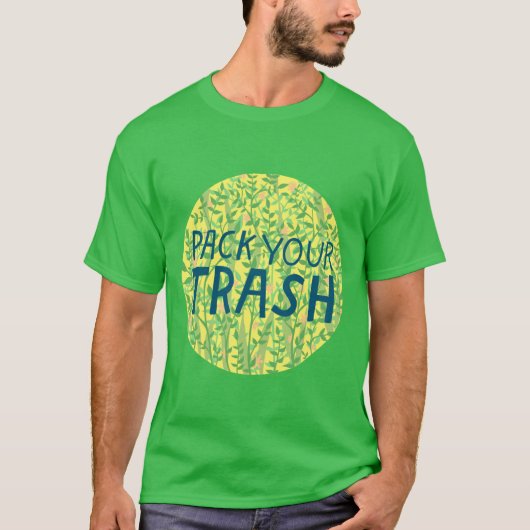 VERPAKKING UW TRASH Geen ronddraaiende cirkelkunst T-shirt (Voorkant)