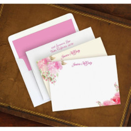 Verpakking van 24  in Roze Correspondentiekaarten