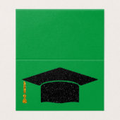 Verpakking van 25 Glitter Graduation Cap Kaarten (Buitenkant ongevouwen)