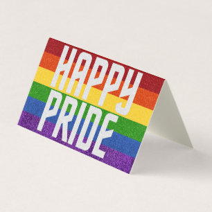 Verpakking van 25 LGBT Glitter Happy Pride-Kaart Kaart