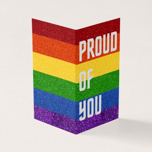 Verpakking van 25 LGBT Glitter Proud van uw Kaart (Buitenkant)