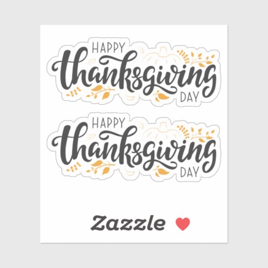 Verpakking van 2 Thanksgiving Sticker (Vel)