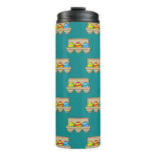 Verpakking van kleurrijke Cartoon paaseieren Thermosbeker