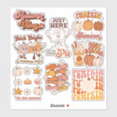 Verpakking van Retro Herfst en Thanksgiving Design Sticker (Vel)
