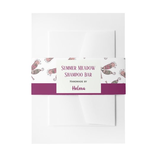 Verpakking van shampoo-balkzeep voor verkuistertoe uitnodigingen wikkel (Voorkant Voorbeeld)