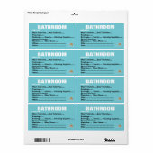 Verpakking Verhuislabels - Badkamer Etiket (Full Sheet)