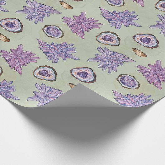Verpakkingsdocument met Kristal en Geode patroon Cadeaupapier (Hoek)