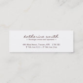 Verpakkingsetiketten voor koffiezetapparaten en zo mini visitekaartje (Achterkant)