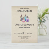 Verpakkingsflessen Spell Flessen  Halloween Kaart (Staand voorkant)