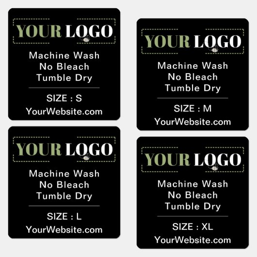 Verpakkingsgrootte Website Square Black Garding Labels (Groep)