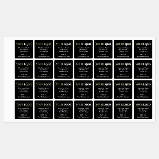 Verpakkingsgrootte Website Square Black Garding Labels (Vel)