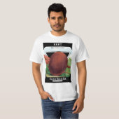  verpakkingslabel kunst, bietgroenten t-shirt (Voorkant volledig)