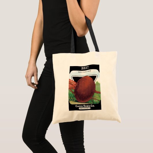 verpakkingslabel kunst, bietgroenten tote bag (Voorkant (product))