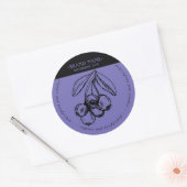 Verpakkingsontwerp blauwbes jam Jar Label (Envelop)