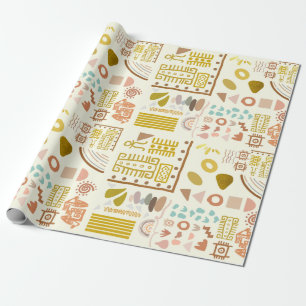 Verpakkingspapier 30 x 6 m oud Boho Cadeaupapier