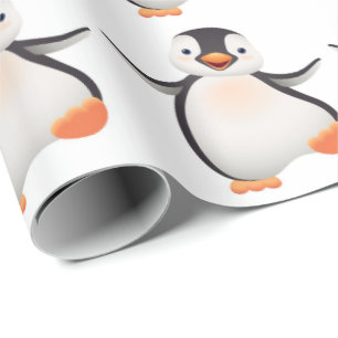 Verpakkingspapier - Baby pinguïn Cadeaupapier
