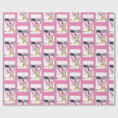 Verpakkingspapier - Het meisje is roze Cadeaupapier (Vlak)