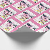 Verpakkingspapier - Het meisje is roze Cadeaupapier (Hoek)