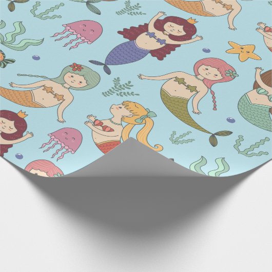 Verpakkingspapier - Laten we zeemeerminnen zijn Cadeaupapier (Hoek)