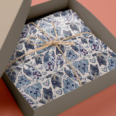 Verpakkingspapier met groot gesteente handgeschild cadeaupapier