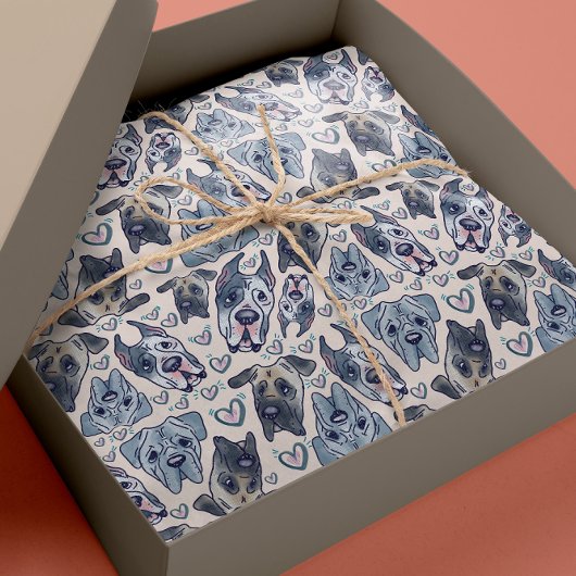 Verpakkingspapier met groot gesteente handgeschild cadeaupapier