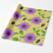 Verpakkingspapier met lentafdruk cadeaupapier (Uitgerold)