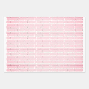 Verpakkingspapier met roze bakstenen wand inpakpapier vel