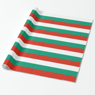 Verpakkingspapier met vlag van Bulgarije Cadeaupapier